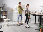 FEZIBO Standing Desk Mat with Anti Fatigue Bar, Wooden Wobble Balance Board with Ergonomic Design Comfort Floor Mat