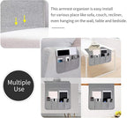 Sofa Armrest Organizer, Remote Control Holder for Recliner Couch, Arm Chair Caddy with 6 Pockets for Magazine, Tablet, Phone, iPad