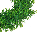U'Artlines 23.6" Front Door Wreaths Artificial Spring Summer Greenery Hanging Garland for Home Wedding Wall Window Decoration (23.6'' Boxwood,1)