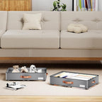 Under bed Storage With Wheels,Low profile 5.5 inches Height Storage Bins,Rolling Under bed Shoe Storage Containers,Under bed Storage Drawers for clothes & blankets