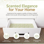 Chamomile Scented Drawer Liners for Dresser Drawers (10 Large Sheets, 19.7" x 14.4") - Non Adhesive Drawer Paper Liner for Bedroom Dresser & Closet Shelves by Linda’s Essentials
