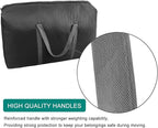 100L Extra Large Storage Bags, Big Moving Bags with Strong Zippers & Carrying Handles, Packing Bags for Moving, Storage, Travel and Camping, Storage Totes For Space Saving (Black, 2 Pack)