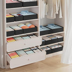 DIMJ Drawer Organizer Clothes Storage- 18 Pack Baby Dresser Organizer for Nursery, Foldable Closet Drawer Organizer Bins for Bedroom Organization, Fabric Storage Dividers for Socks, Underwears, Bras