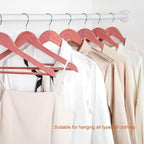 TOPIA HANGER American Red Cedar Wooden Hangers, Clothes Hangers for Closet, Wood Coat Hanger with Smooth Cut Notches, 360°Flexible Hook, Non-Slip Pants Bar,10 Pack-CT07C