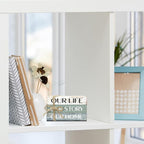 Decorative Books for Home Decor, Rustic Wood Book Stack for Table Decor, Our Life Our Story Our Home Decoration Books for Living Room Bookshelf, Farmhouse Stacked Books Decoration (L59)
