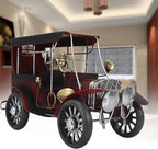 Metal Antique Vintage Car Model, Old Vintage Car Model, Antique Car with Miniature Classic Car Arts for Office Home Desktop Decoration