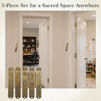 MAGICLULU 5-Pack Door Mezuzah with Kosher Scroll, Screw Mount Metal Mezuzah Case - 3.54 Inch Tall Jewish Mitzvah Mezuza Plaque for Front Doorpost Entrance, Religious Housewarming Gift