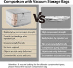 4 Pack Space Saving Comforter Storage Bag with Handle, 3-Layer Compression Blanket Storage Bags Adjustable In 3 Sizes (142L, 107L, 71L), Washable Bedding Organizer For Pillow Duvet Clothing Plush Toy