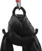 16.4FT 5 m Aerial Yoga Swing Sling Strong Yoga Hammock Kit, Aerial Silks Equipment Set, 440.92 Max Load Capacity, Black
