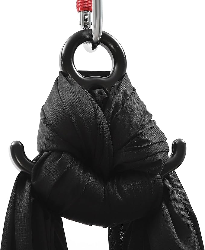 Aerial Silks Starter Kit, 5.4 Yards Durable Aerial Yoga Hammock Kit Anti-Gravity Flying for Fitness, Swing Aerial Yoga Hammock for Acrobatic, Circus Arts, Dance, Gymnastics