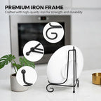 Artliving Plate Stands for Display, 12Inch Black Iron Easel Plate Display Photo Holder Stand, Displays Picture Frames, Decorative Plates, Tablets and Art (2 pack)
