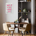 Drimiler What If It All Works Out Poster Retro Newspaper Pink Font Canvas Wall Art Positive Affirming Quote Minimalist Prints Painting For Home Bedroom Dorm Wall Decor 24x36in Unframed