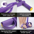 Pedal Resistance Bands with Handles, Durable 6-Tubes Multifunction Pedal Resistance Band, Natural Rubber Foot Pedal Resistance Bands, Fitness Resistance Bands for Abdomen, Waist, Arm, Leg