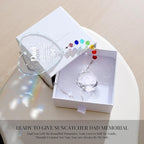 Memorial Gifts for Loss of Dad, Crystal Suncatcher in Memory Sympathy Gifts for Loss of Dad Father, Heart Shaped Bereavement Condolence Gifts for Grieving Friend