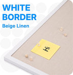 OWLKELA 13.3"x17.7" inch Bulletin Board with Linen 3 Pack, White Wood Style Frame, with 30 Pushpins, Linen Cork Board, Ideal for School, Home & Office