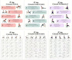 Chair Yoga Program - 30-Day Workout Set | 6-Piece Exercise Kit with Instruction Book, Ideal for Morning Routine Travel Gym Beginners Family Friends Sports Athletes Body Flexibility Strength Building