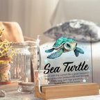 Inspirational Motivational Gifts - Turtle Gifts for Women Men - Sea Turtle Clear Desk Decorative Sign Home Decor