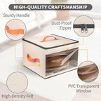 Upgraded Hat Storage Box for Women & Men,Closet Hat Boxes Organizer Bag with Dustproof Lids,Cowboy Hat Box,Hat Carrier Case For Travel