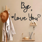 Dripykiaa Love You Bye Wood Sign Home Decor Boho Decor Wall Decor Express Love and Warm for Your Family Lovers Wall Art Gift Hallway Entryway Door Valentine Decorations for Home