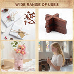 Yomirduy 50 Pack Wooden Crosses, Wall Crosses Small wooden Crosses for Crafts, Small Crosses, Easter Egg Fillers