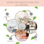 HOSSIAN 50pcs Reed Diffuser Sticks - Wood Rattan-Reed Sticks -Essential Oil Aroma Diffuser Sticks- Spa-Aromatherapy(7.5"/19cm) (White 7.5"/19cm)