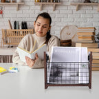 SynHHergyx Magazine Holder Magazine Book Holder Slim Magazine Rack Floor Magazine File Holder Storage Basket Folder Organizer Bin for Letters, Magazines, Books, Newspapers