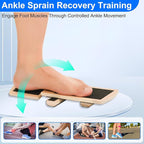 Ankle Balance Board for Foot Strengthener Stretcher, Stability Exercises, Plantar Fasciitis Relief Sprained Exerciser Non-slip Leg Balance Trainer for Ankle Rehab, Foot Arch Pads Wood Wobble Board