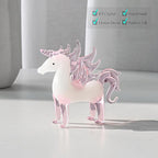 LONGWIN Crystal Pink Unicorn with Wings Animal Collectible Figurines, Hand Blown Glass Animal Gifts for Girls and Women Home Decor