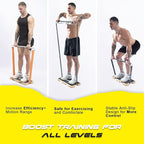 Resistance Band Workout Footplate - Wood Exercise Platform with Non-Slip Surface for Band Training, Stretching, and Full-Body Home Gym