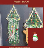 Christmas Tree Dream Catcher with Lights Handmade Christmas Dreamcatcher Hanging Decoration Home Wall Decoration Craft Ornament