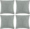 Fancy Homi 4 Packs Decorative Throw Pillow Covers for Living Room Couch Bed, Modern Farmhouse Boho Home Décor Accent Cushion Case, 22" x 22", Grey Blue