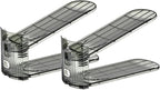Shoe Slots Organizer, Clear Shoe Stacker, Adjustable Level Shoe Rack,Storage Space Saver for Sneakers Display (Grey Transparent, 2Pack)