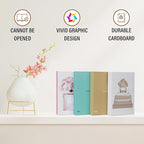 PROBENEX Blush Large | 4 PCS Faux Decorative Books for Home Decor | Not Real Books (Cardboard Boxes) | Coffee Table, Bookshelf & Shelf Styling Display Props for Living Room, Office