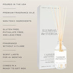 Sweet Water Decor Non-Toxic Cashmere and Vanilla Reed Diffuser Set, Cashmere, Sandalwood, Milky Coconut, Bourbon Vanilla Scented Diffuser for Home, Light Fragrance, Made in the USA, 3.5 FL OZ