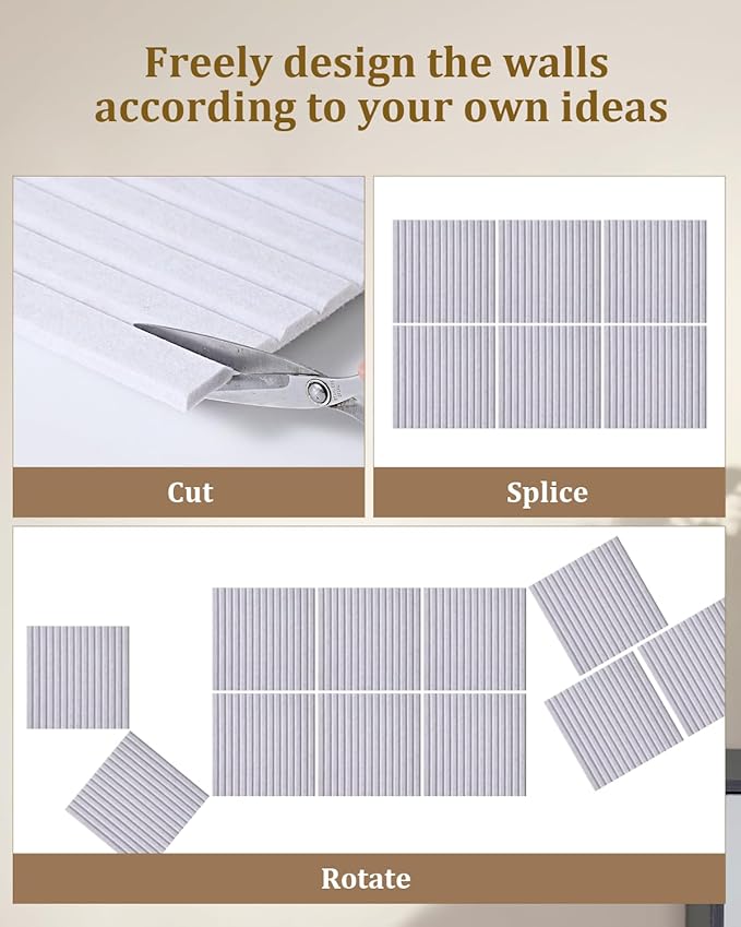 48 x 32 inches Large Bulletin Board, Decorative Felt Pin Board, 0.35“ Thick Foldable Photo Display Board with Self-Adhesive Tape, Vision Board for School Home Kitchen Office Walls - Camel