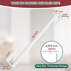 15" Reversible Wreath Hanger for Front Door, Fits Most Doors up to 1-3/4", Heavy Duty Steel Over The Door Hooks Hold up to 80 LBS for Spring & Easter Wreaths, Seasonal Door Decor, White 1 PC