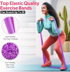 RENRANRING Resistance Bands for Working Out, Exercise Bands for Physical Therapy, Stretch, Recovery, Pilates, Rehab, Strength Training and Yoga Starter Set