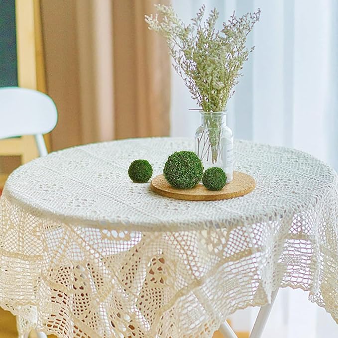 Biubee 18 Pack Decorative Faux Dried Moss Balls- 6pcs 3.1" Artificial Green Plant Mossy Globes+ 12pcs 2.2" Handmade Sphere Moss Gift for Home Dough Bowl Vase Chinoiserie Decors Party Wedding Display
