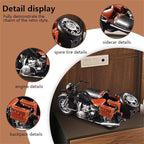 Vintage Motorcycle Model Decorative Collectible - Handmade Retro Iron Motorcycle Figurine Decor Art for Vintage Home Office Decor