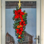 15 inches Christmas Decorative Wreath Hangers for Front Door;Over the Door Hooks (Gold, Five-Pointed Star)