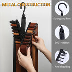 2Pack Belt Hanger,Belt Holder Organizer with Non-Slip Clips,Belt Hanger Wall Mount,Tie Hanger for Closet for Belt, Scarves,Ties, Hats,Camisoles,Bras