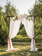 Artificial Rose Lintel Wreaths,Wedding Arch Flowers,Artificial Rose Flower Swag,Floral Swag Garland,Silk Flower Swag for Door Wedding Party Wall Backdrop (#1)