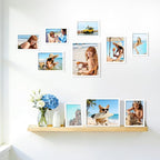 15 Pack Picture Frames Collage Wall Decor, White Frame Set with 3pcs 8x10, 6pcs 5x7, 6pcs 4x6 for Gallery Display, Wall Mounting & Tabletop, Bulk Photo Frames for Living Room Decor