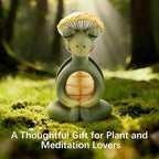 Meditation Mushroom Resin Statues – Cute Yoga Mushroom Figurines for Desk, Home, Office & Garden Decor – Zen Resin Sculptures for Living Room, Patio, Tabletop & Backyard (1 Pack, Turtle)