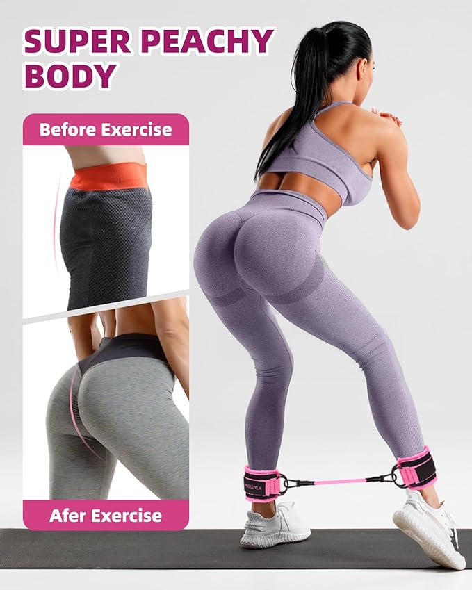 Resistance Bands Set – Resistance Band and Adjustable Ankle Exercise Bands with Cuffs Great Equipment for Training