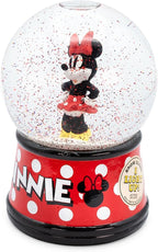 Disney Minnie Mouse Light-Up Snow Globe with Swirling Glitter Display Piece Decoration | Home Decor for Kids Room Essentials | Precious Keepsake, Cute Novelty Gifts and Collectibles | 6 Inches Tall