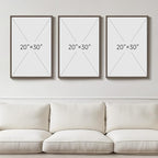 Large Framed Neutral Abstract Wall Art, 3 Piece Rustic Beige and Brown Canvas Prints Paintings Artwork for Walls, Minimalist Stone Pictures for Living Room Hallway Stair Office Wall Decor 20x30 In