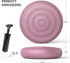 Inflated Wobble Cushion,Circular Non-slip Texture for Comfortable Sitting,Extra Thick Dyna Disc with Pump for Core Strength,Wiggle Seat to Improve Posture,Fitness,660lb Load Capacity