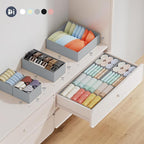 DIMJ Drawer Organizer Clothes Storage- 18 Pack Baby Dresser Organizer for Nursery, Foldable Closet Drawer Organizer Bins for Bedroom Organization, Fabric Storage Dividers for Socks, Underwears, Bras