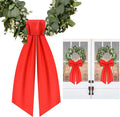 2 Pcs Red Wreath Sash for Front Door Linen Wreath Ribbon Bow for Yard Porch Garland Home Decor